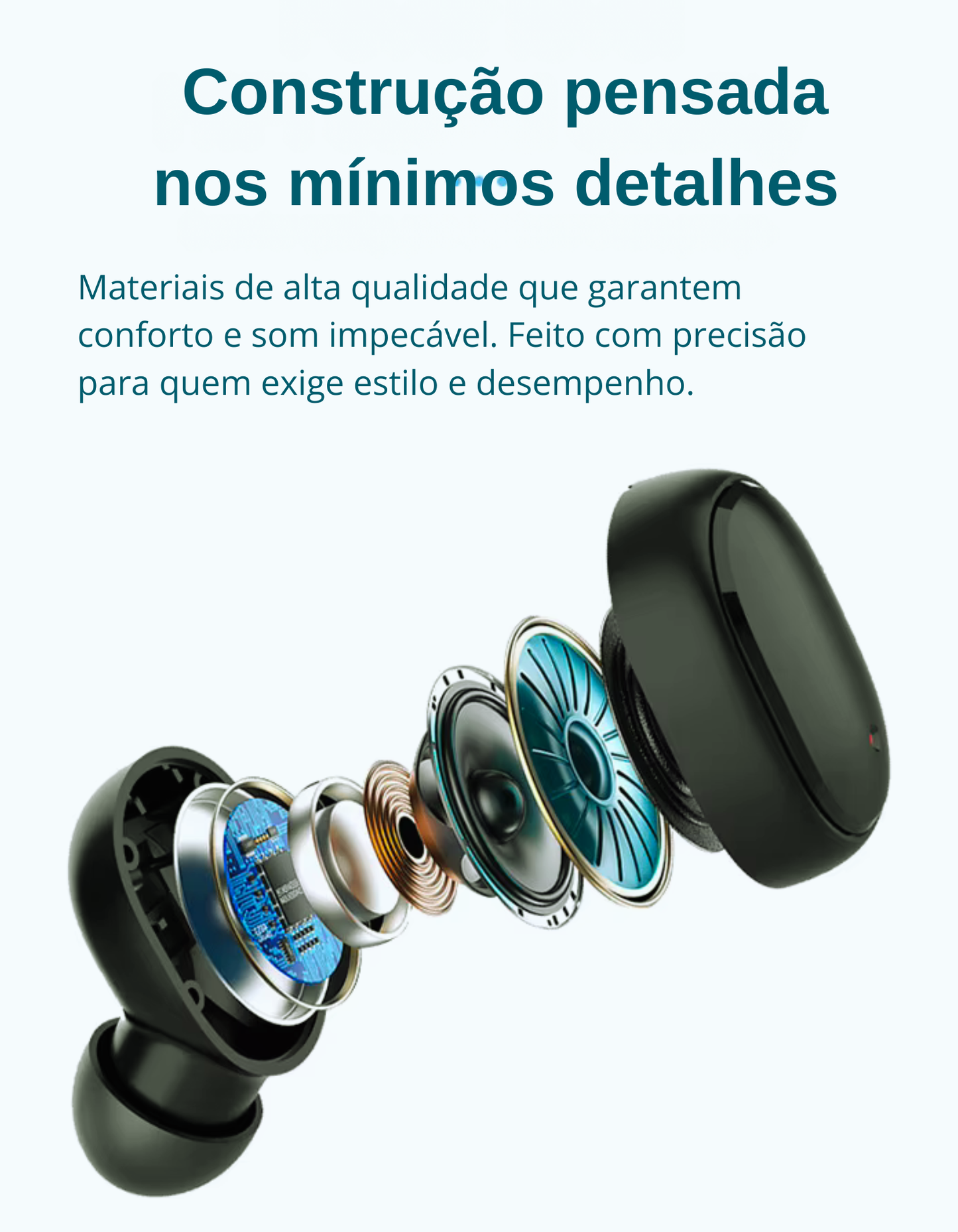 Fone de Ouvido Bluetooth A6S TWS Headset Sport.